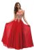 Main image of Jewel Embellished Sheer Mesh Top Chiffon Prom Dress